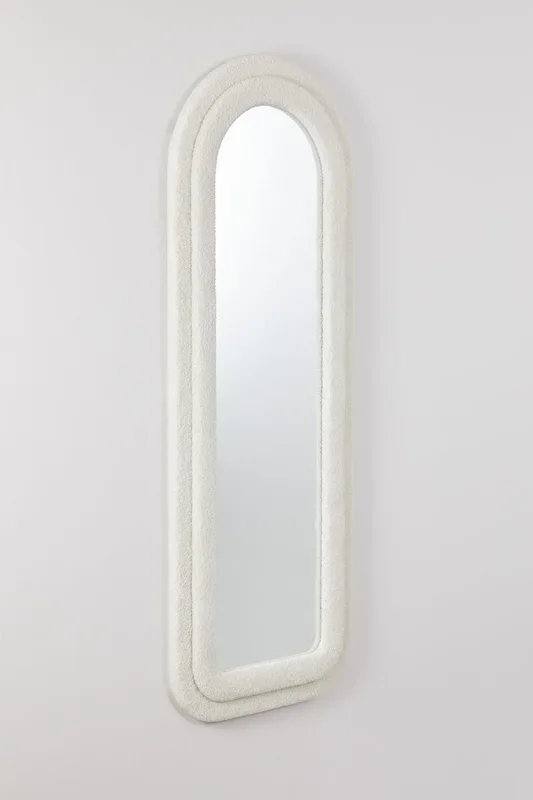 Espejo de Pared en Borreguito (60×160 cm) Ilai Blanco Marfil – SKLUM