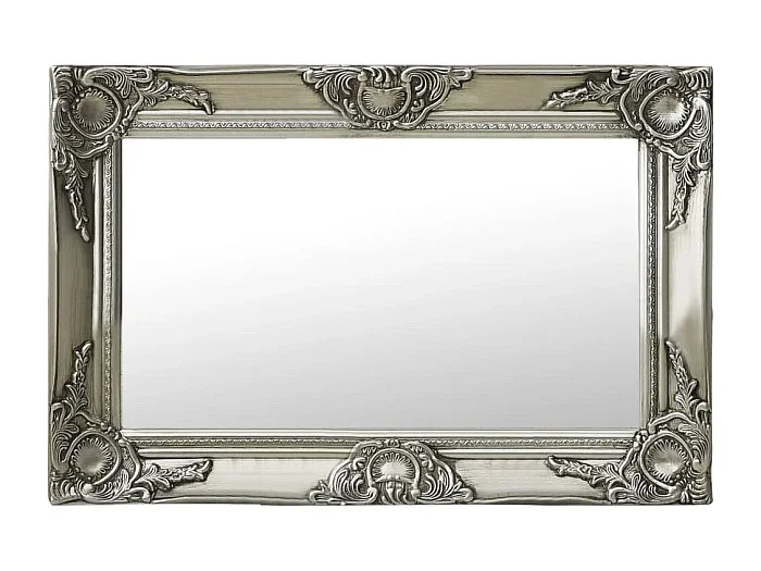 Espejo de pared estilo barroco 60×40 cm Plata