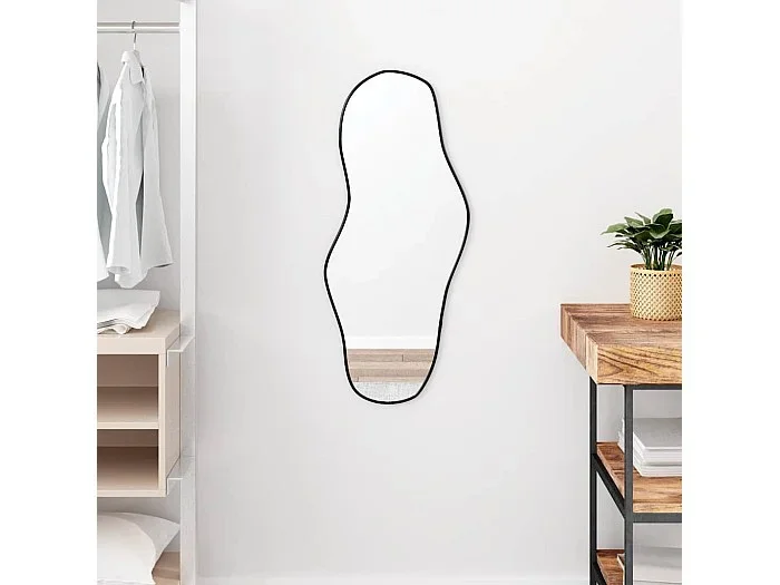 Espejo de pared negro 80×35 cm