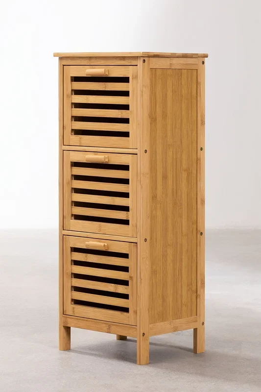 Estantería con Puertas en Bambú Bernadette Bambú – SKLUM