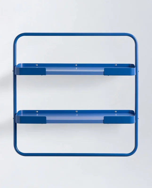 Estantería de Pared de Metal y Madera Asia Azul Sapphire – The Masie