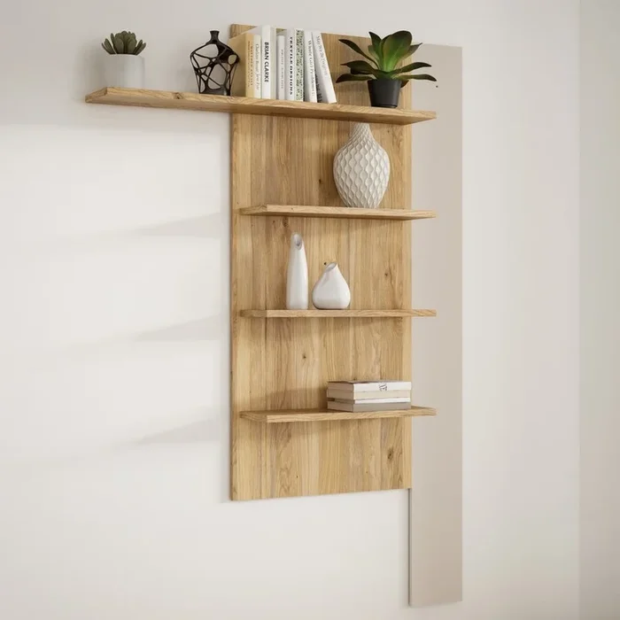 Estantería de pared INAR roble/beige