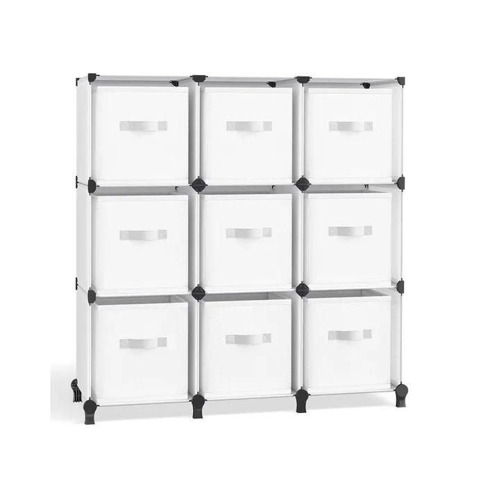 Estantería Modular de 9 Compartimentos Blanco Nube-SONGMICS