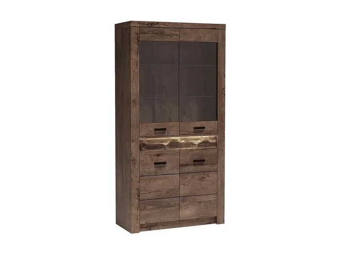 Estantería Serfeno 101, Cerrable Con puertas, Vidrio Aglomerado laminado, 192x93x42cm