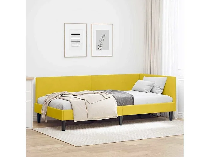 Estructura de cama en esquina Otro Manual Amarillo 90 x 200 cm