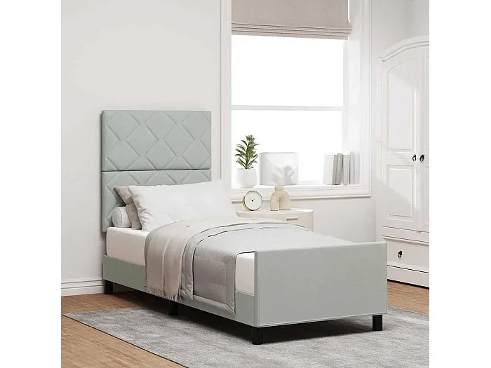 Estructura de cama Gris claro 80 x 200 cm Terciopelo