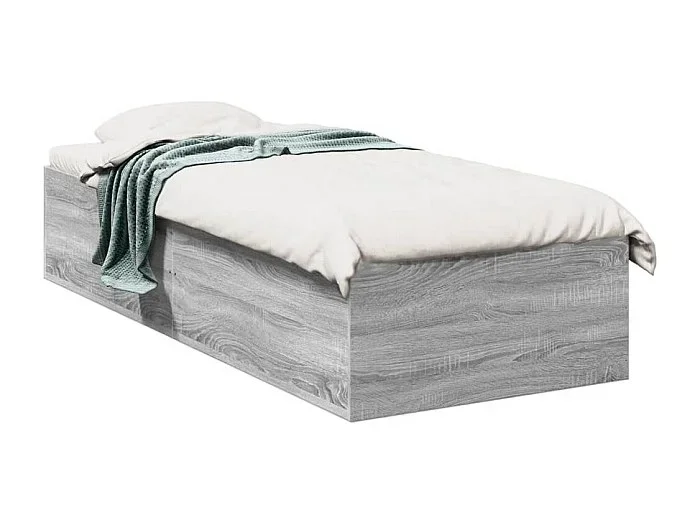 Estructura de cama madera de ingeniería gris Sonoma 75×190 cm