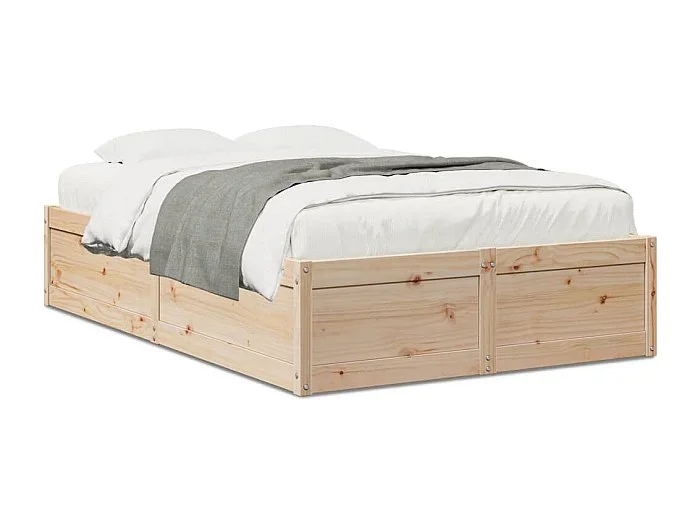 Estructura de cama madera maciza de pino 120×190 cm