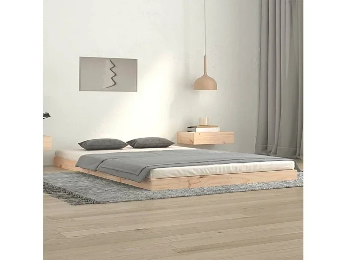 Estructura de cama madera maciza de pino 120×200 cm