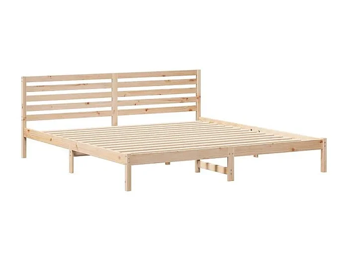 Estructura de cama Marrón 200 x 210 cm Madera maciza de pino