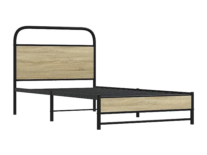 Estructura de cama sin colchón 100×190 cm madera roble Sonoma
