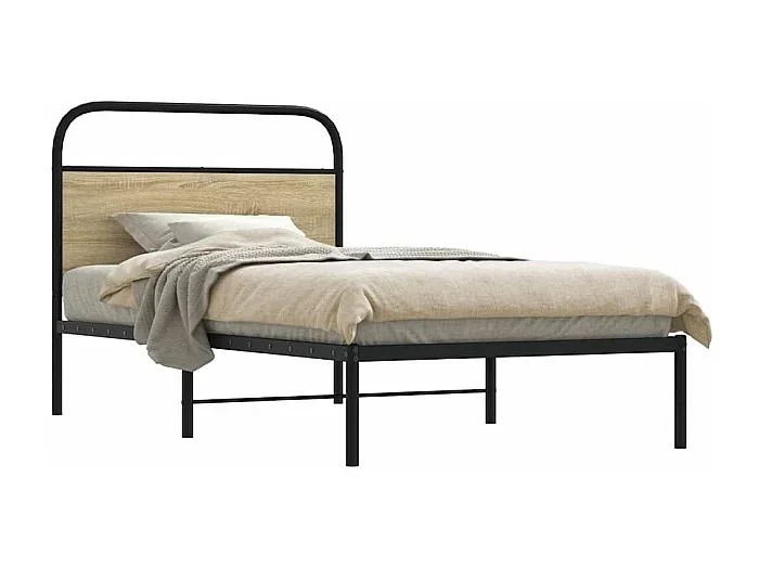 Estructura de cama sin colchón 107×203 cm madera roble Sonoma
