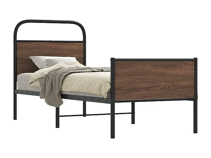 Estructura de cama sin colchón 80×200 cm madera marrón roble