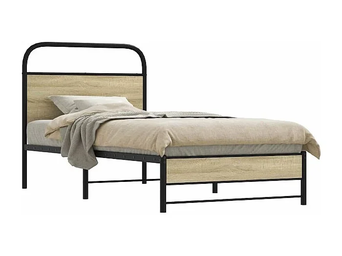 Estructura de cama sin colchón 80×200 cm madera roble Sonoma
