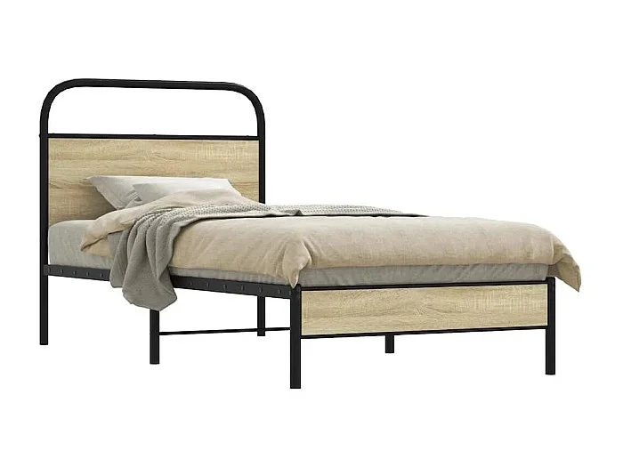 Estructura de cama sin colchón 80×200 cm madera roble Sonoma