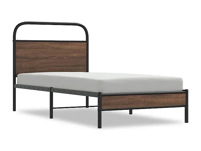 Estructura de cama sin colchón 90×190 cm madera marrón roble