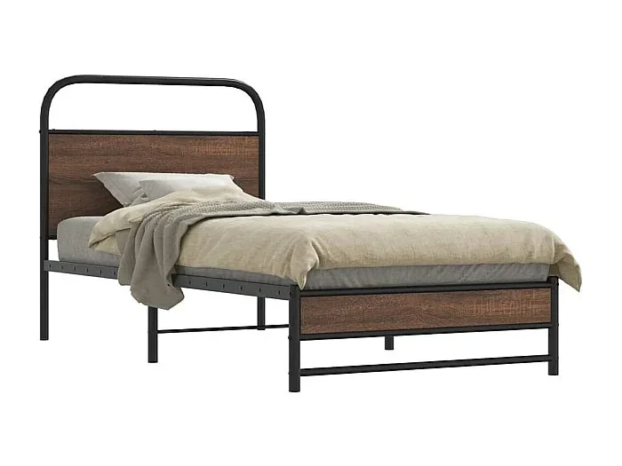 Estructura de cama sin colchón 90×200 cm madera marrón roble