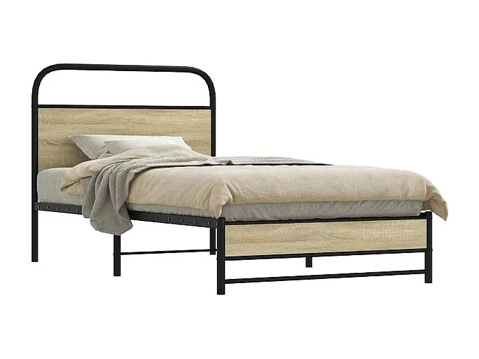 Estructura de cama sin colchón 90×200 cm madera roble Sonoma