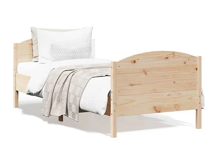 Estructura de cama sin colchón madera maciza de pino 100×200 cm