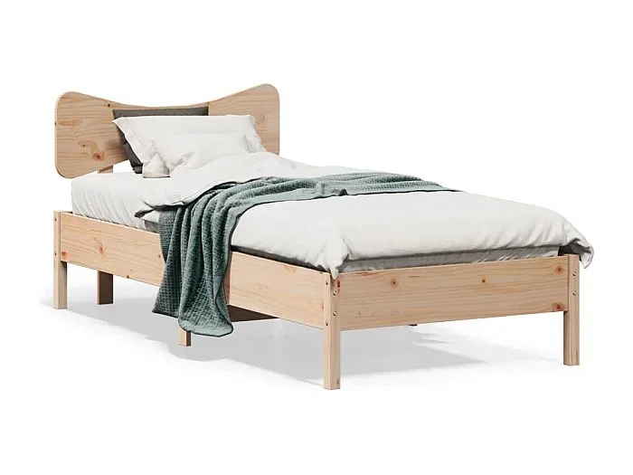 Estructura de cama sin colchón madera maciza de pino 90×200 cm