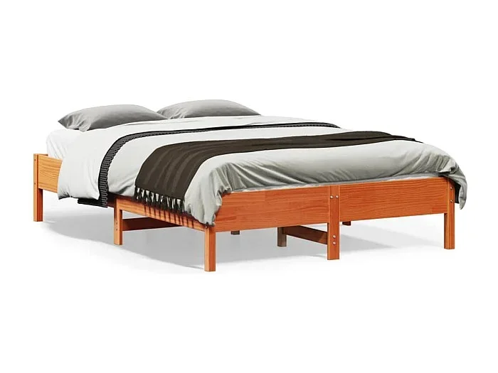 Estructura de cama sin colchón madera maciza marrón 120×190 cm