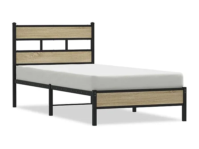 Estructura de cama sin colchón madera roble Sonoma 75×190 cm