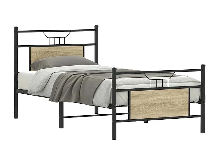 Estructura de cama sin colchón madera roble Sonoma 80×200 cm