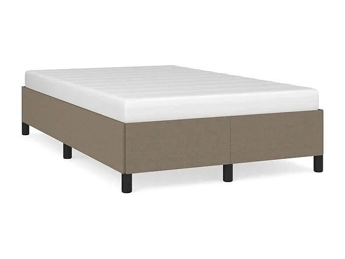 Estructura de cama tela gris taupe 120×190 cm