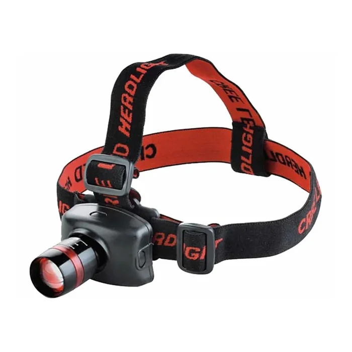 Extol – Linterna frontal LED LED/3W/3xAAA negro/rojo