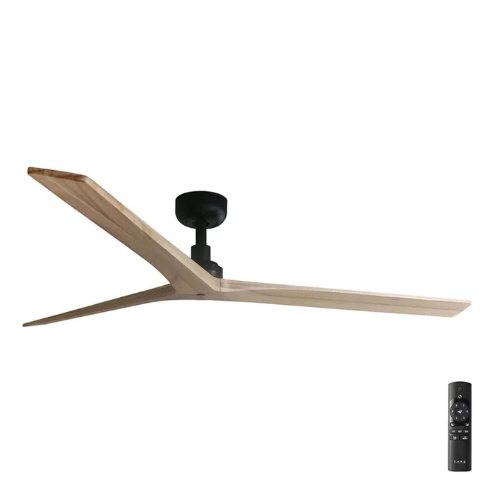 FARO 34282 – Ventilador de techo KLIM L pino/negro diá. 150 cm + control remoto