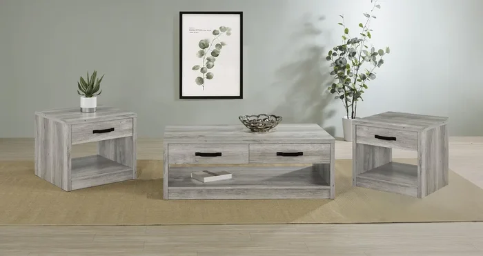 Felix Gray Driftwood 3-Piece Coffee and End Table Set