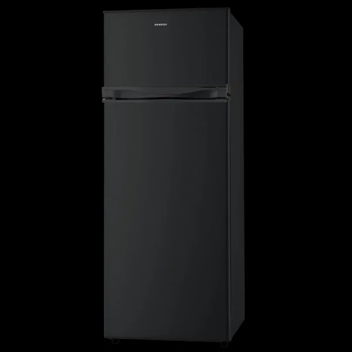 FG-249D14NEA Frigorifico 2 Puertas Negro 143x54x52,5cm, Clasificación Energetica A+ (f), N/st, Capacidad Total 204(l), Luz Led, Estante Cristal Congelador- Infiniton