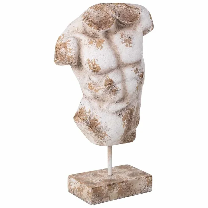 Figura busto color piedra, 40x17x68h cm