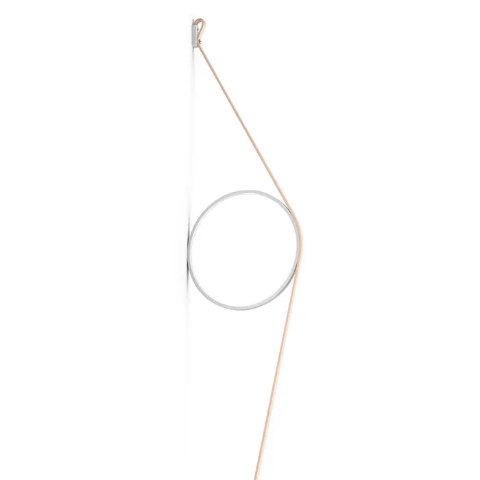 FLOS Wirering rosa aplique LED anillo blanco