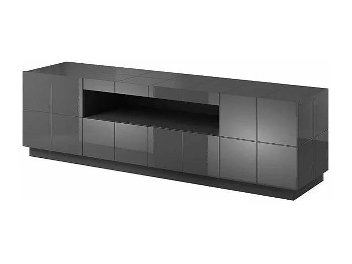 Flow diseño gris brillante Soporte TV + LED 184 cm – Sin LED