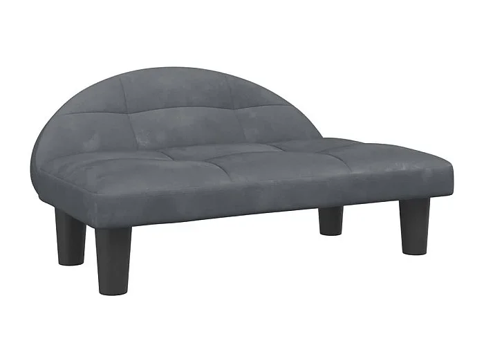 Fort Morgan Cama para perros de terciopelo gris oscuro 70x52x30 cm