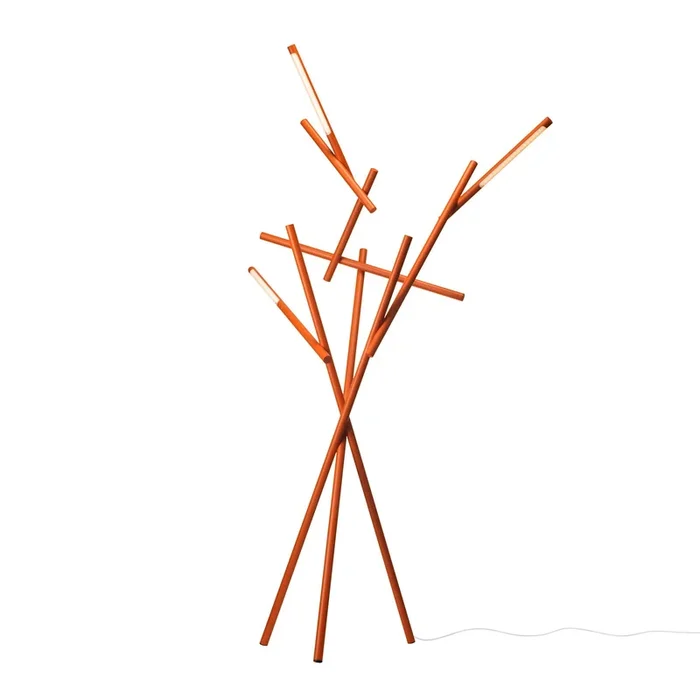 Foscarini Tuareg lámpara pie LED atenuador naranja