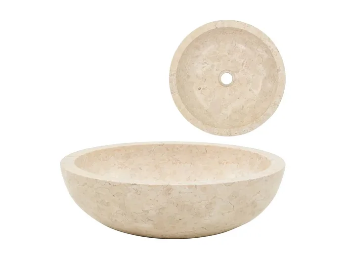 Fregadero 40 x 12 cm mármol crema