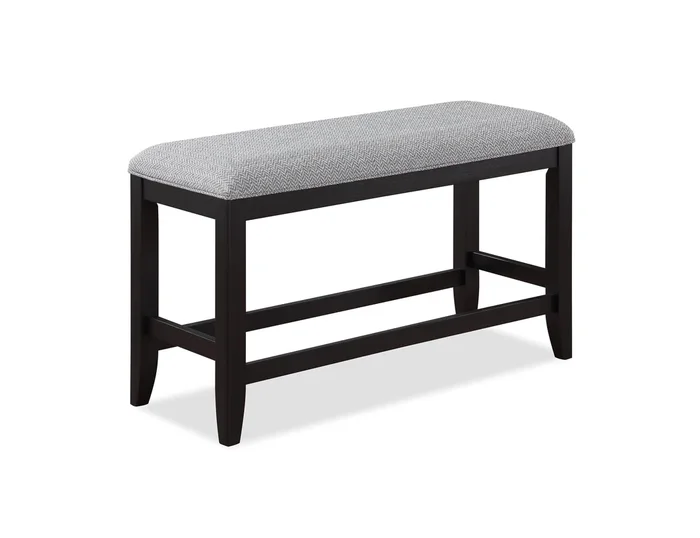 Frey Black and Gray Counter Height Dining Bench