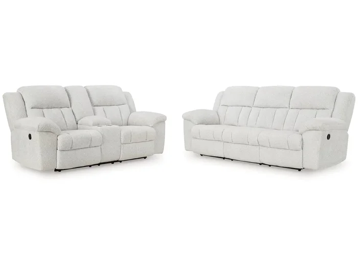 Frohn Snow Manual Reclining Sofa and Loveseat
