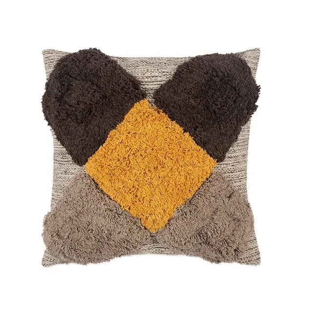 Funda de cojín de algodón Acoma 45×45 Mostaza
