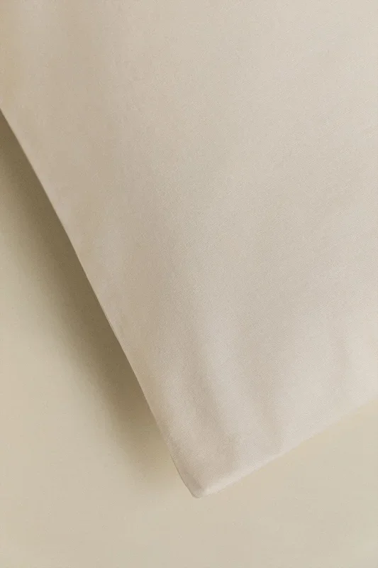 Funda Nórdica en Algodón Percal de 180 Hilos Lesia Beige Tapioca – SKLUM
