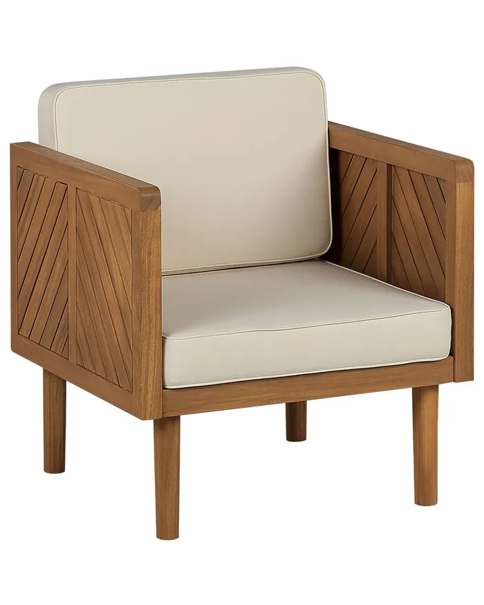 Garden Armchair BARATTI Acacia Wood Brown