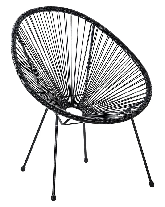 Garden Chair ACAPULCO II PE Rattan Black