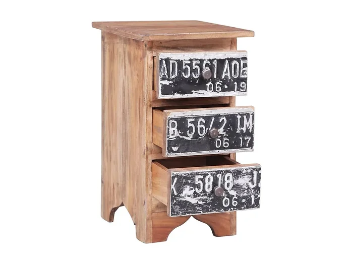 Garden Furniture – Mesita de noche madera maciza de caoba 30x30x51 cm