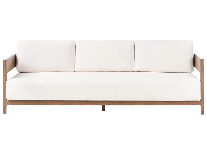 Garden Sofa 3 Seater SAMPIERI Metal Brown