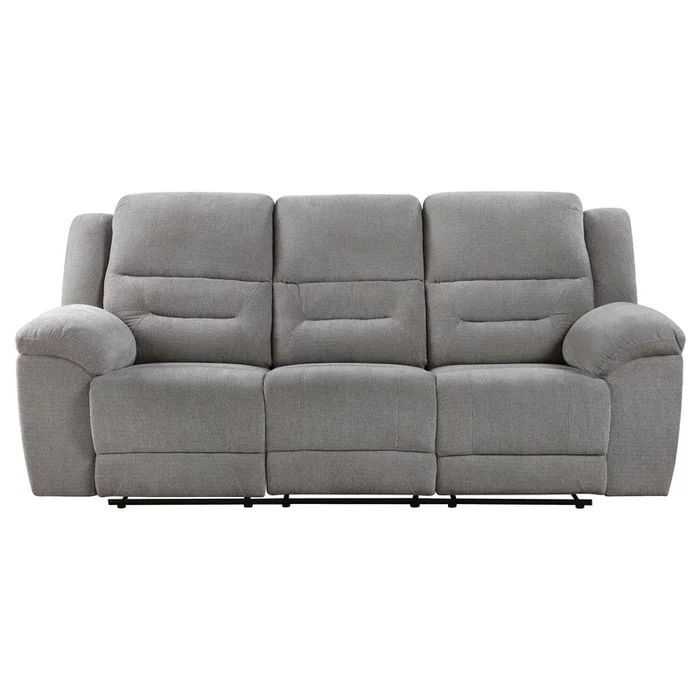 Gilson Gray Chenille Upholstered Reclining Sofa
