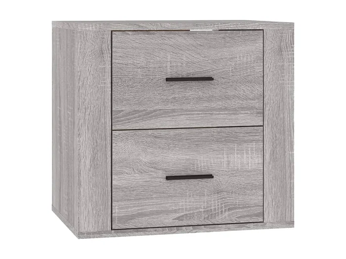 Goshen Mesita de noche de pared gris Sonoma 50x36x47 cm