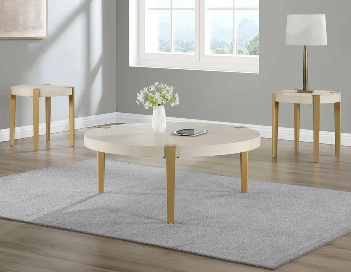 Gracie White 3-Piece Table Set