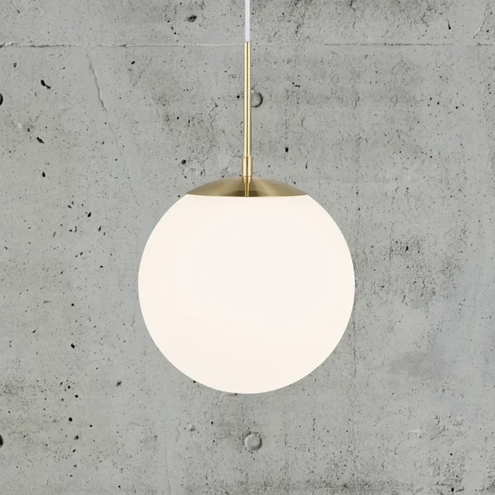 Grant lámpara colgante de latón con globo de cristal Ø 25cm